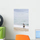 Person Walking On Beach With Fishing Net Wall Mural