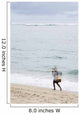 Person Walking On Beach With Fishing Net Wall Mural