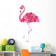 Tropical Pink Rose Flamingo Wall Decal