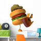 Hamburger and Guitar Wall Decal