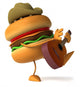 Hamburger and guitar Wall Decal