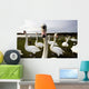 Large Flock Of Swan On Land Wall Mural