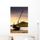 Boat On Beach At Low Tide Wall Mural