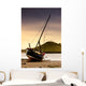 Boat On Beach At Low Tide Wall Mural