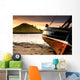 Boat On Beach At Low Tide Wall Mural
