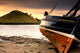 Boat On Beach At Low Tide Wall Mural