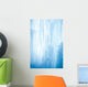A frozen waterfall with ice in a blue and white color in winter Wall Mural