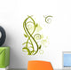 Green floral background Wall Decal