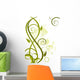 Green floral background Wall Decal