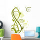 Green floral background Wall Decal