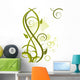 Green floral background Wall Decal