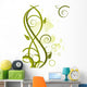 Green floral background Wall Decal