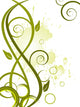 Green floral background Wall Decal