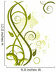 Green floral background Wall Decal