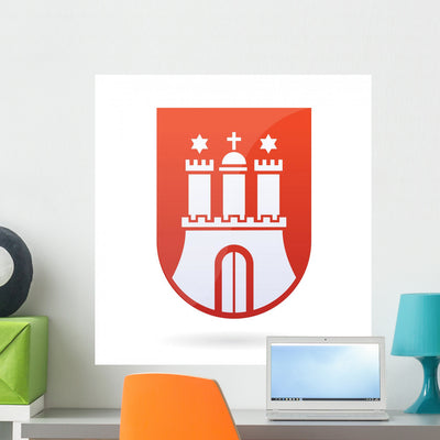 Hamburg Coat Arms shown on a wall