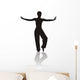 silhouette of girl Wall Decal