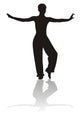 silhouette of girl Wall Decal