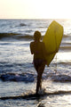 Woman On Beach Carrying Bodyboard Wall Mural