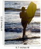 Woman On Beach Carrying Bodyboard Wall Mural