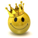 happy smiley with crown Wall Decal