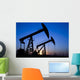 Silhouette of oil pump jacks Wall Mural
