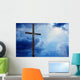 Wooden Cross Sky Wall Decal