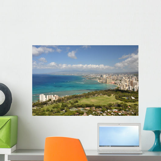 Honolulu 1 Diamond Head Wall Decal