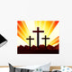 Crosses Hill with Radiant Wall Mural