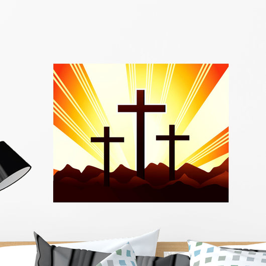 Crosses Hill with Radiant Wall Mural