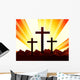 Crosses Hill with Radiant Wall Mural
