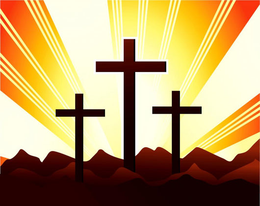 Crosses Hill with Radiant Wall Mural