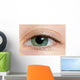 Closeup Of A Green Eye Wall Mural
