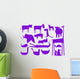 Animal Purple Silhouettes Isolated on White Background Wall Decal