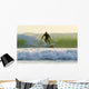 Surfer Catching A Wave Wall Mural