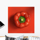 High Angle View Of Red Pepper Wall Mural