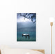 Snowy Dock Floating In Lake Wall Mural