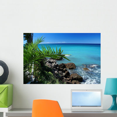 Caribbean shown on a wall