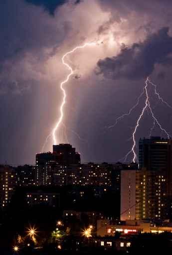 Night Lightning Wall Decal