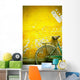A Bike Leaning Against A Wall Wall Mural