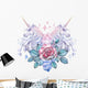 Watercolor Unicorn Rose Vignette Wall Decal