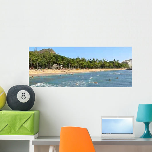 Waikiki Beach Wall Decal Design 2
