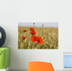 Red Poppies In A Field Of Grain Wall Mural
