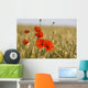 Red Poppies In A Field Of Grain Wall Mural