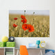 Red Poppies In A Field Of Grain Wall Mural