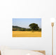 Tree In A Golden Field Of Grain, North Yorkshire, England Wall Mural