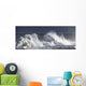 Waves Crashing On Lighthouse, Seaham, Teesside, England Wall Mural