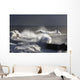 Waves Crashing On Lighthouse, Seaham, Teesside, England Wall Mural