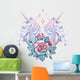Diamond Rose Vignette Unicorns Wall Decal