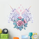 Diamond Rose Vignette Unicorns Wall Decal