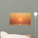 Geese Fly By Sunrise Over Irish Sea, Layton, County Meath, Ireland Wall Mural